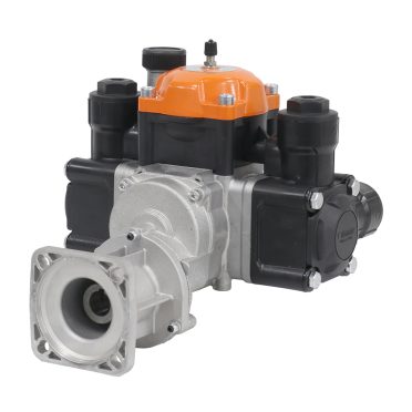Gearbox side of BPX 25 series diaphragm pump. Nylon made.
